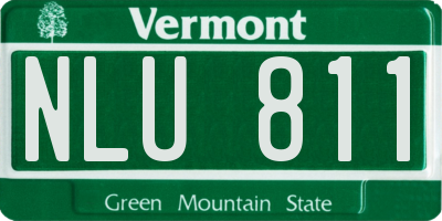 VT license plate NLU811