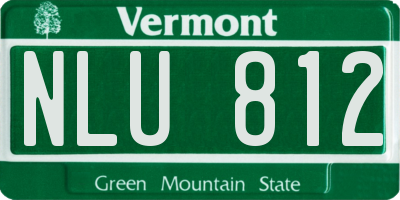 VT license plate NLU812