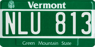 VT license plate NLU813