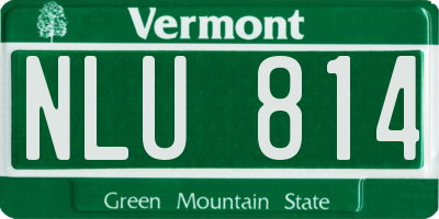 VT license plate NLU814