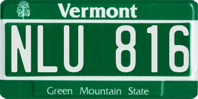 VT license plate NLU816