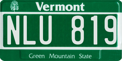 VT license plate NLU819