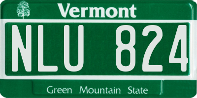VT license plate NLU824
