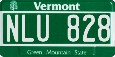 VT license plate NLU828