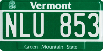 VT license plate NLU853
