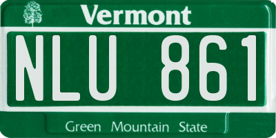 VT license plate NLU861