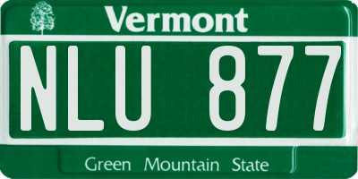 VT license plate NLU877