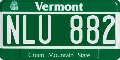VT license plate NLU882