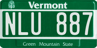 VT license plate NLU887