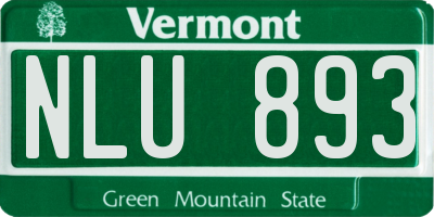 VT license plate NLU893