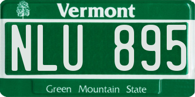 VT license plate NLU895