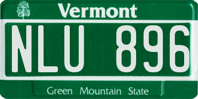VT license plate NLU896