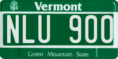 VT license plate NLU900