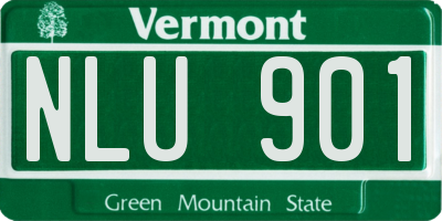 VT license plate NLU901