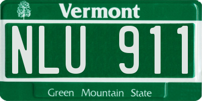 VT license plate NLU911