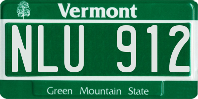 VT license plate NLU912