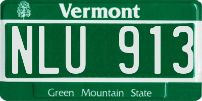 VT license plate NLU913