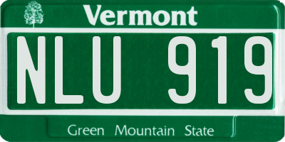 VT license plate NLU919