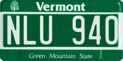 VT license plate NLU940