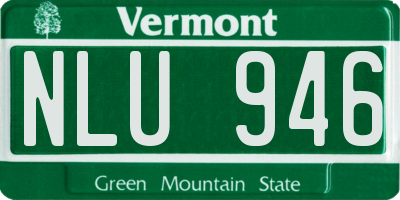 VT license plate NLU946