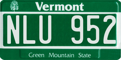 VT license plate NLU952