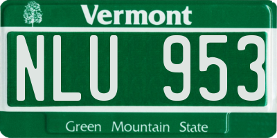 VT license plate NLU953