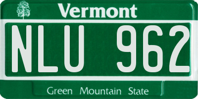 VT license plate NLU962
