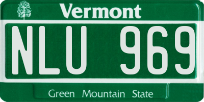 VT license plate NLU969