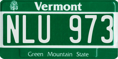 VT license plate NLU973