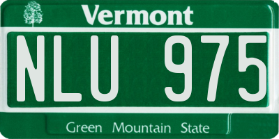 VT license plate NLU975