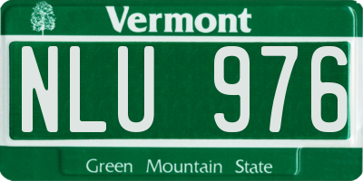 VT license plate NLU976