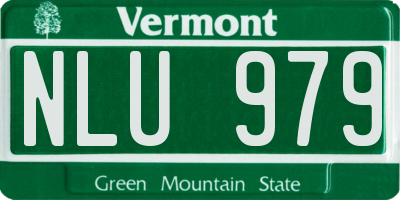 VT license plate NLU979