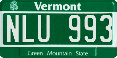 VT license plate NLU993