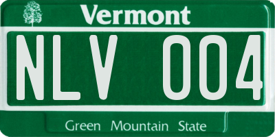 VT license plate NLV004