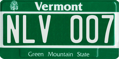 VT license plate NLV007