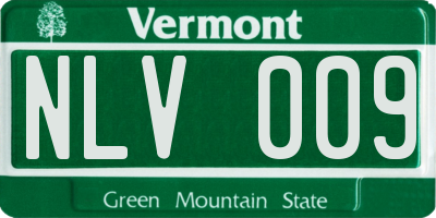 VT license plate NLV009