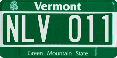 VT license plate NLV011