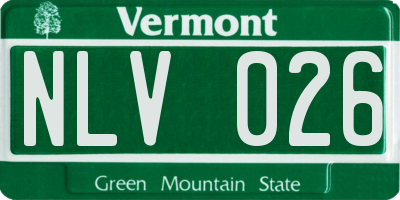 VT license plate NLV026