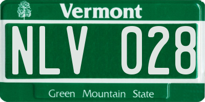 VT license plate NLV028