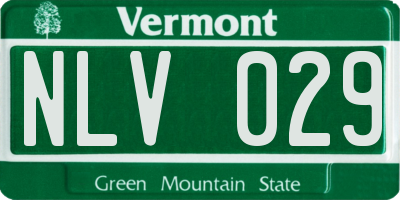 VT license plate NLV029