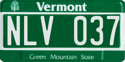 VT license plate NLV037