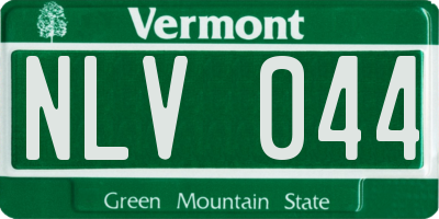 VT license plate NLV044
