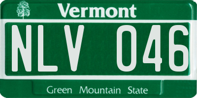 VT license plate NLV046