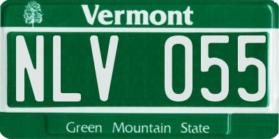VT license plate NLV055