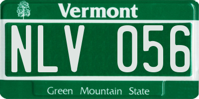 VT license plate NLV056