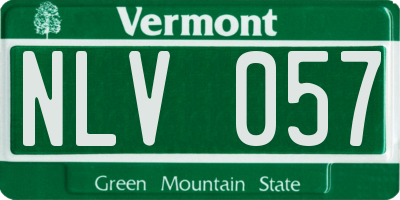 VT license plate NLV057
