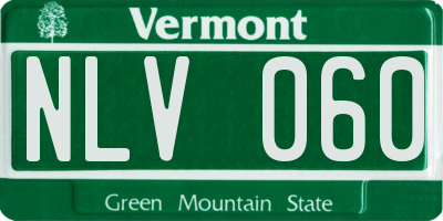 VT license plate NLV060