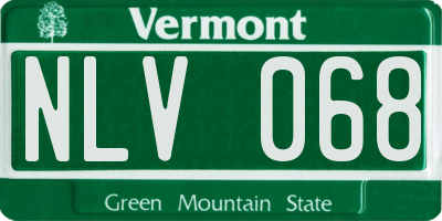 VT license plate NLV068