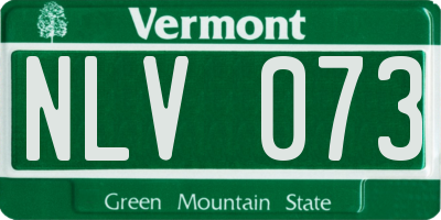 VT license plate NLV073