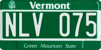 VT license plate NLV075
